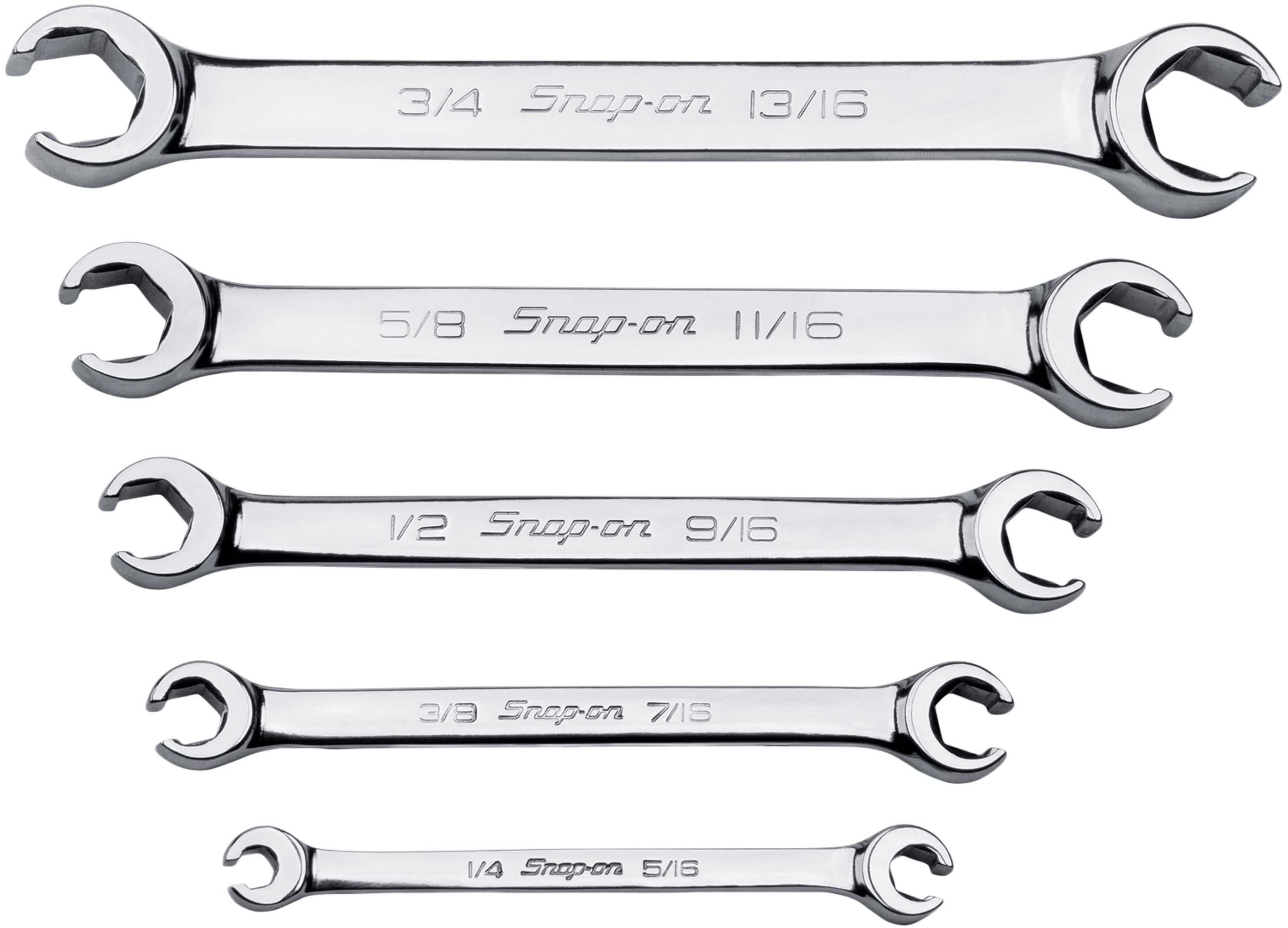 5 pc 6-Point SAE Flank Drive® Double End Flare Nut Wrench Set (1/4-13/16 5 pc 6-Point SAE Flank Drive® Double End Flare Nut Wrench Set (1/4-13/16